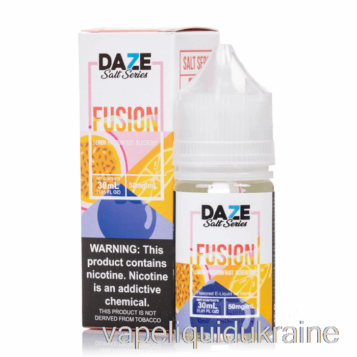 Vape Liquid Ukraine Lemon Passionfruit Blueberry - 7 Daze Fusion Salt - 30mL 50mg